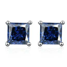 11 färger för alternativ 925 Sterling Silver 1CT Square Moissanite Diamond Earrings Studs For Men Women Trevlig gåva till vänner