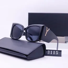 2024 Damen Luxus-Designer-Sonnenbrille, modisch, große Übergröße, breite Bügel, Logo, UV400, mit Box