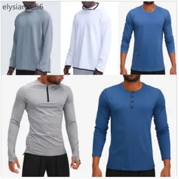 Mens outfit hoodies t shirts yoga hoody tshirt lulus sport höjande höfter bär elastiska fitness tights lullulemens wutngj högkvalitativ smal och smal modemärke