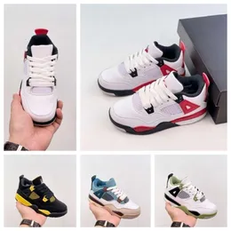 Top Quality j4 2023 Kids Shoes 4s Jumpman 4 Basketball Kid Shoe Platform Bred Children Boys Girls Sport Sneakers Outdoor Shoes