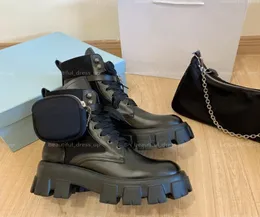 2021 Women Rois martin boots military inspired combat boots nylon pouch attached to the ankle with strap Ankle boots5056345