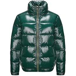 Jaqueta puffer feminina casual acolchoada brilhante acolchoada jaqueta inverno quente zip curto casaco bolha 573