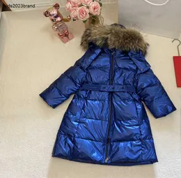 Ny designer baby down jackor vinter högkvalitativ barnrockstorlek 0-12 Plush Cap Collar Löstagbara barn outwear nov25