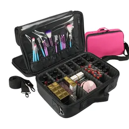 Cosmetic Bag Travel Makeup Organizer Cosmetics Pouch Bags Make Up Bags Maleta De Maquiagem Profissional Toiletry Bag275D