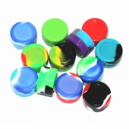 Recipientes de cera antiaderente caixa de silicone 5ml recipiente de silicone frascos de grau alimentício ferramenta dab armazenamento jar suporte de óleo para vaporizador