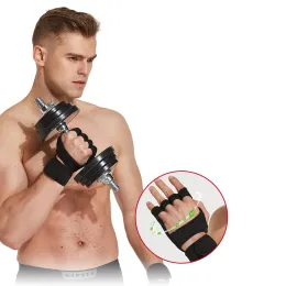 Ny design sport palm fitness icke-halk förlängd handledstång viktlyftande huvudbälte svart handleds boxning hand palmfinger skydd