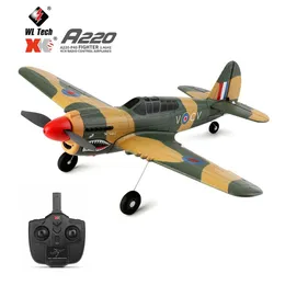 Aircraft Modle XK A220 P40 4Ch 384 Wingspan 6G/3D Modle Stunt Plane Six Axis Stability Remote Control Airplane Electric RC Aircraft Outdoor Toy 231204