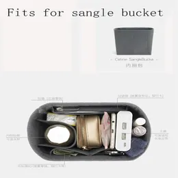 Bag delar Tillbehör Material Infoga arrangör för Sangle Bucket Makeup Handväska Travel Inner Purse Portable Cosmetic Good Insid168b