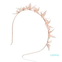 Headwear Hair Accessories Katong Creative Butterfly Band Crystal Alloy Headdress Hair Band Jewelry Christmas Gift