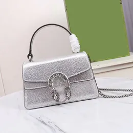 Female Dionysian Bag Chain Shoulder Bags Messenger Bag Fashion Golden Silvery High Quality Genuine Leather Hasp Women Flap Purse Wallets