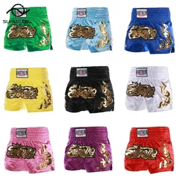 Altri articoli sportivi Pantaloncini da combattimento Muay Thai Pantaloncini da kick boxing traspiranti Uomo Bambini Competizione di allenamento MMA Gioco Sanda Grappling Abbigliamento 231204