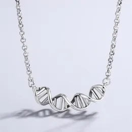 チェーンVentfille 925 Sterling Silver Dna Ed Spiral Necklace for Women Personality Trendy Party Gifts Jewelry 2021 Drop291V