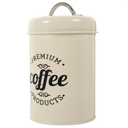 Storage Bottles Jar Candy Tin Office Coffee Tea Bags Round Iron Desktop Condiment Canister