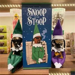 Christmas Decorations Snoop On A Stoop Elf Doll Spy Bent Home Decoration Year Gift Toy Red Green Blue Purple Drop Delivery Garden GC2491