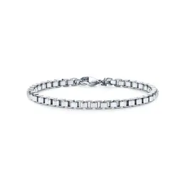 Link chain runda pulseira de ligação veneziana de alta qualidade em metal aço inoxidável para homens mulheres jóias clássicas294r