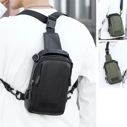 Backpack Nylon Men Rucksack Knapsack USB Charging Port Male Military Sling Messenger Crossbody Chest Pack Bag Daypack2411