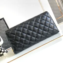 Designerväska 23K Pearl Evening Bag 10a Toppkvalitet Kvinnor Luxury äkta läderkoppling Bag Kohide Makeup Bag Clip Väskor CC Bag Flap Bags Wallet Purse 30cm med låda