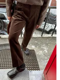 メンズスーツSyuhgfa Clothing2023秋の冬Corduroy肥厚ソリッドカラースーツパンツオールマッチシンプルな韓国のズボン