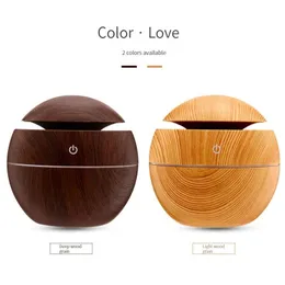 Difusores de óleos essenciais Home Wood Grain Air Umidificador Purificador Aroma Difusor USB Ultrasonic Cool Mist Pulverizador Essential Oil Fragrance 231204