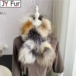 Scarves New 100% High End Real fox fur collar Woman luxury comfortable real fox fur scarf Lady Elegant real fox fur collar free shipping J231204