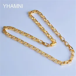 Yhamni Gold Color Men for Men for StampMen Jewelryまったく新しいトレンディ4 mm 50 cmチェーンネックレスNX185241N