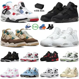 Jumpman Frozen Moments 4 Basketballschuhe 4s Rot Herren Zement Donner Violet Ore Midnight Navy Pine Green Photon Dust Damen Turnschuhe Trainer Größe 36-47