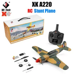 Aircraft Modle WLtoys XK A220 4Ch6G/3D Modle Stunt Plane Six Axis Stability Remote Control Airplane Electric RC Aircraft Outdoor Toys for Adult 231204