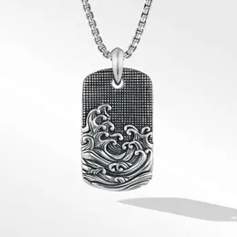 قلادة DY مصمم فاخر Twisteddy New Men's Silver Wave Pendant للبيع المباشر MMXMM