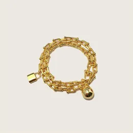 High Edition Hardwear Wrap Bracelets Graduated Bracelet Charms Double Link Pendant Mothers' Day Gift 18K Gold Plated Designer259C