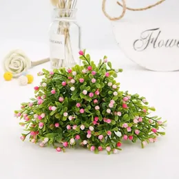 Decorative Flowers 6/12 PCS Simulated Mini Milanese Artificial Green Plant Wedding Party Home Garden Decoration