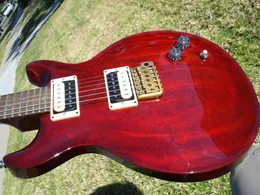 Sıcak satmak kaliteli elektro gitar 2010 1980 West Street Limited Cherry Red Santana Boyun-Müzik Enstrümanları