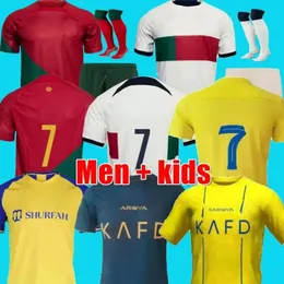 24 Al Nassr FC Ronaldo Soccer Jerseys al-Nassr 22 23 포르투갈어 Bruno Fernandes Diogo J. Danilo Portuguesa 팬 포르투갈어 남성 어린이 키트