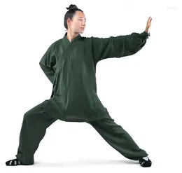 Abbigliamento etnico Set di vestiti per prestazioni taoisti uniformi in cotone di alta qualità per uomo donna Wudang Tai Chi pratica arte marziale