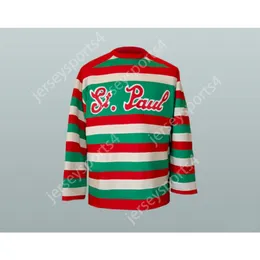 Personalizado 1934-1935 ST PAUL SAINTS HOCKEY JERSEY NOVO Top Costurado S-M-L-XL-XXL-3XL-4XL-5XL-6XL