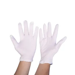 1人のウェイタードライバージュエリーグローブCM-S BJを提供する男性女性のための新しい白い綿の儀式用手袋