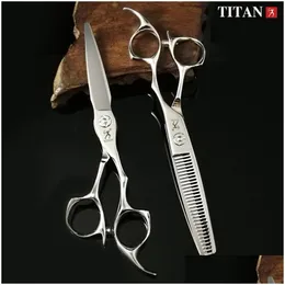 Hair Scissors Titan Hairdressing Cut Barber Tool Salon Cutting 230516 Drop Delivery Products Care Styling Tools Dhidg
