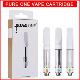 Pure One Vape Cartridge Packaging Pureone Atomizers Tomma vapes Pen 510 Trådpatroner 0,8 ml 1,0 ml e-cigaretter Vapingvagnar Tjocka oljeförångarpennor med paket