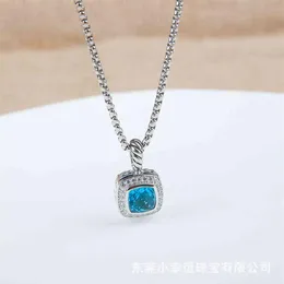 Ожерелья Dy Мужские дизайнерские ювелирные изделия Ожерелье Petite BlueTopaz Черный оникс Аметист Гранат Бриллиантовый кулон Высококачественные ювелирные изделия Women288K