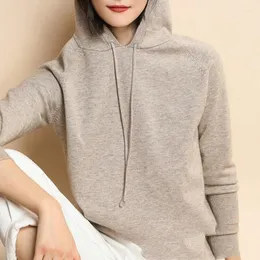 Women's Hoodies 2023 Spring Autumn Winter Hooded Sweater Underlay Pullover Loose Fashion Casual Solid Sweet Aesthe Tops