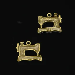92 Stück Zinklegierung Charms Antik Bronze vergoldet Vintage Singer Pedal Nähmaschine Charms für Schmuckherstellung DIY handgefertigte Pendant278b