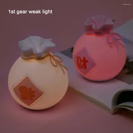 Night Lights Snap On Light Soft Rechargeable Led Ambient Chinese Lucky Bag Design For Children's Eye-protection