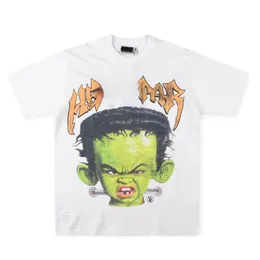 Mens T قمصان جديدة أزياء جديدة تشييرت تشييرت نساء 50 أنماط اللون Hellstar Studios Green Child Tee Print Men Disual Short Street Rap Top