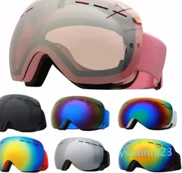 Óculos de esqui grande neve para homens mulheres com lente dupla antifog proteção uv rosa inverno à prova vento snowboard olho