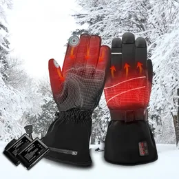 Спортивные перчатки с подогревом, аккумуляторная батарея 7, 4 В, 2200 мАч, электрические грелки для рук, нагрев для мужчин и женщин, длится 6 часов, 3 уровня u231202