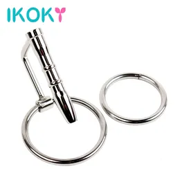 Sex Toy Massager Ikoky Penis Plug rostfritt stål Katetrar Produkter Urethral Dilators Vuxna leksaker för män Gay Male Sounds