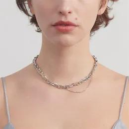 Justine Clenquet Necklace Mona Samma stycke Ny europeisk och amerikansk punk mode kvinnliga smycken för bröllopsälskare festgåvor285t
