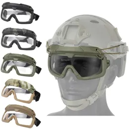 Utomhus Eyewear Tactical Airsoft Paintball Goggles Windproect Anti Fog CS Wargame Vandringsskydd Passar för hjälm 231204