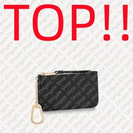 TOP M80879 Kluczowa woreczka Mini portfel Karta kredytowa Uchwyt karty kredytowej z zapinany na zamek torebka torebki Charm Women2591