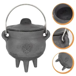 Tischsets Candy Witch's Cauldron Sticks Holder Ritual Burning Iron Metal Pot Dekoration Zubehör