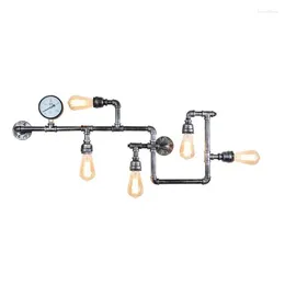Wall Lamps Indoor Lighting Loft Industrial Led Light Iron Rust Water Pipe Retro Lamp Vintage E27 Sconces Interior Home Fixtures